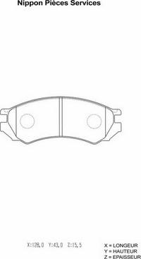 NPS N360N50 - Kit de plaquettes de frein, frein à disque cwaw.fr