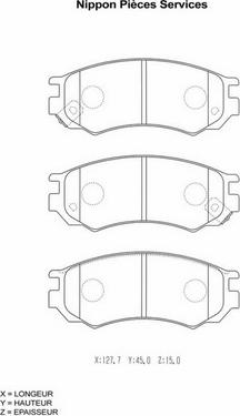 NPS N360N60 - Kit de plaquettes de frein, frein à disque cwaw.fr