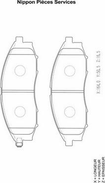 NPS N360N14 - Kit de plaquettes de frein, frein à disque cwaw.fr