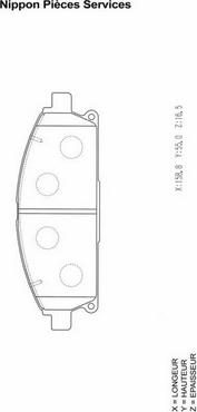 NPS N360N15 - Kit de plaquettes de frein, frein à disque cwaw.fr