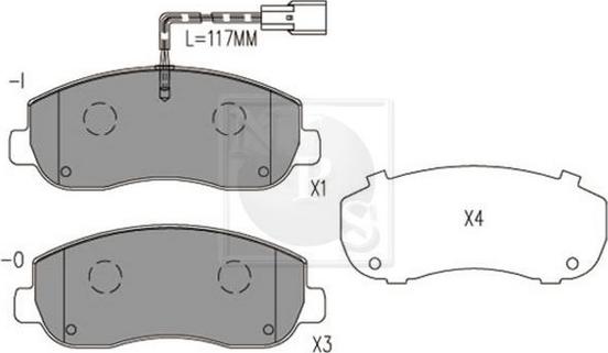 NPS N360N103 - Kit de plaquettes de frein, frein à disque cwaw.fr