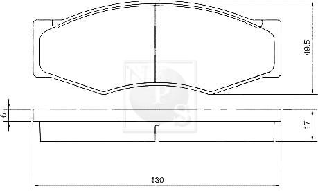 NPS N360N11 - Kit de plaquettes de frein, frein à disque cwaw.fr