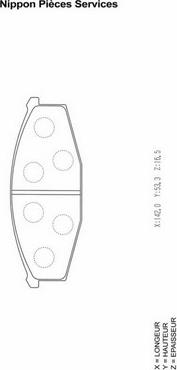 NPS N360N34 - Kit de plaquettes de frein, frein à disque cwaw.fr