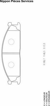 NPS N360N37 - Kit de plaquettes de frein, frein à disque cwaw.fr