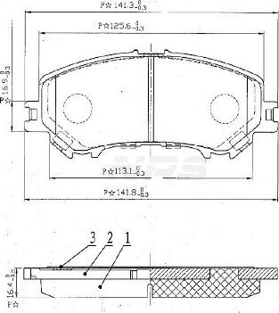 NPS N360N28 - Kit de plaquettes de frein, frein à disque cwaw.fr