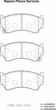 NPS N360N70 - Kit de plaquettes de frein, frein à disque cwaw.fr