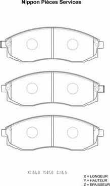 NPS N360N78 - Kit de plaquettes de frein, frein à disque cwaw.fr