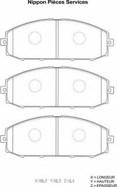 NPS N360N73 - Kit de plaquettes de frein, frein à disque cwaw.fr