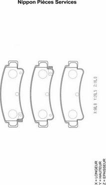 NPS N361N40 - Kit de plaquettes de frein, frein à disque cwaw.fr