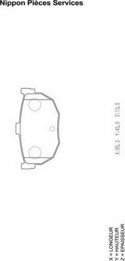 NPS N361N42 - Kit de plaquettes de frein, frein à disque cwaw.fr