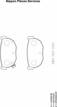 NPS N361N39 - Kit de plaquettes de frein, frein à disque cwaw.fr