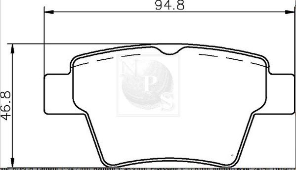 NPS P361A05 - Kit de plaquettes de frein, frein à disque cwaw.fr