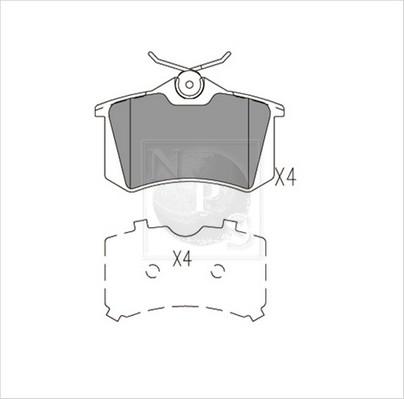 NPS P361A01 - Kit de plaquettes de frein, frein à disque cwaw.fr