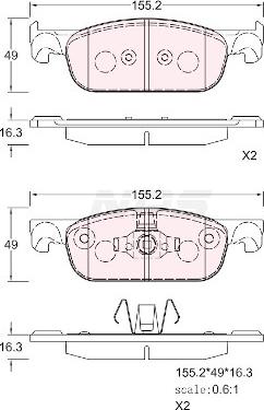 NPS R360T07 - Kit de plaquettes de frein, frein à disque cwaw.fr