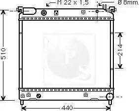 NPS S156I09 - Radiateur, refroidissement du moteur cwaw.fr