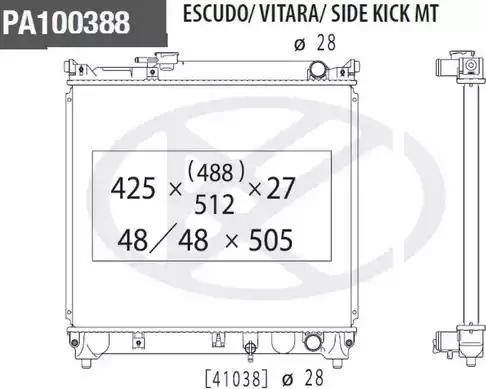 NPS S156I01 - Radiateur, refroidissement du moteur cwaw.fr