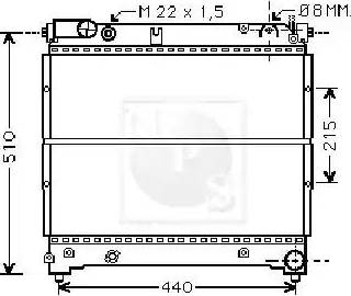 NPS S156I21 - Radiateur, refroidissement du moteur cwaw.fr