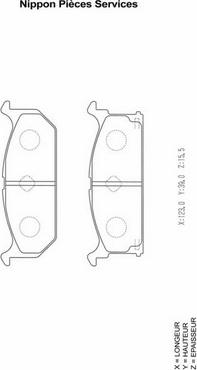 NPS S360I04 - Kit de plaquettes de frein, frein à disque cwaw.fr