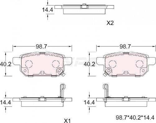 NPS S361I02 - Kit de plaquettes de frein, frein à disque cwaw.fr