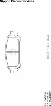 NPS S361U09 - Kit de plaquettes de frein, frein à disque cwaw.fr