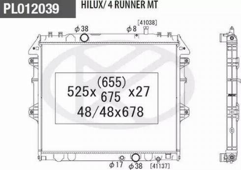 NPS T156A166 - Radiateur, refroidissement du moteur cwaw.fr