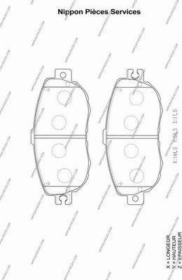 NPS T360A91 - Kit de plaquettes de frein, frein à disque cwaw.fr