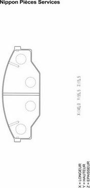 NPS T360A47 - Kit de plaquettes de frein, frein à disque cwaw.fr