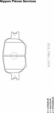 NPS T360A07 - Kit de plaquettes de frein, frein à disque cwaw.fr