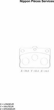 NPS T360A10 - Kit de plaquettes de frein, frein à disque cwaw.fr