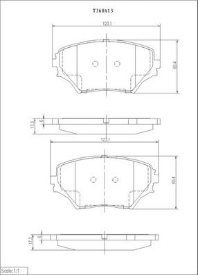 NPS T360A13 - Kit de plaquettes de frein, frein à disque cwaw.fr