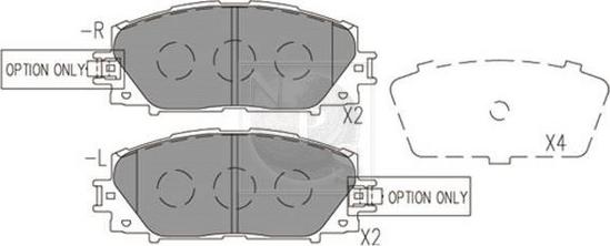 NPS T360A129 - Kit de plaquettes de frein, frein à disque cwaw.fr