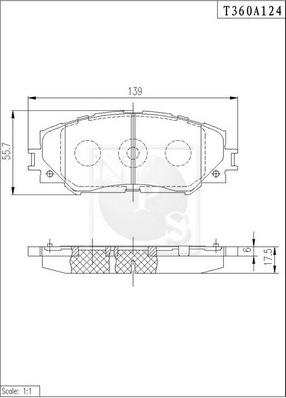 NPS T360A124 - Kit de plaquettes de frein, frein à disque cwaw.fr