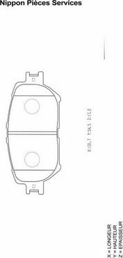 NPS T360A17 - Kit de plaquettes de frein, frein à disque cwaw.fr