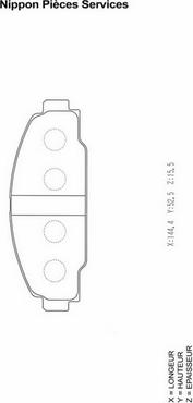 NPS T360A89 - Kit de plaquettes de frein, frein à disque cwaw.fr