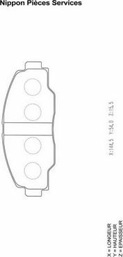 NPS T360A84 - Kit de plaquettes de frein, frein à disque cwaw.fr