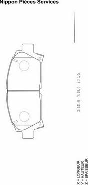 NPS T360A82 - Kit de plaquettes de frein, frein à disque cwaw.fr