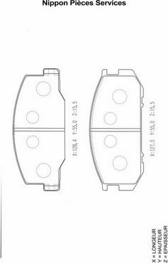 NPS T360A31 - Kit de plaquettes de frein, frein à disque cwaw.fr