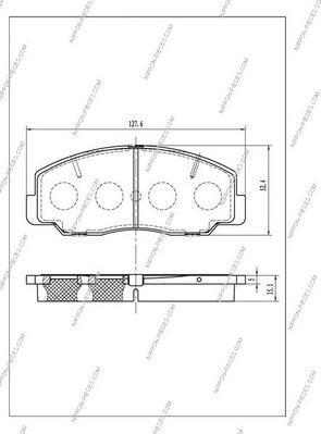 NPS T360A33 - Kit de plaquettes de frein, frein à disque cwaw.fr