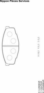 NPS T360A32 - Kit de plaquettes de frein, frein à disque cwaw.fr