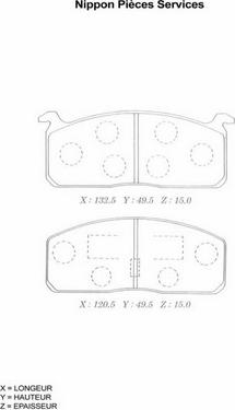 NPS T360A24 - Kit de plaquettes de frein, frein à disque cwaw.fr