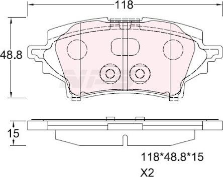 NPS T361A42 - Kit de plaquettes de frein, frein à disque cwaw.fr