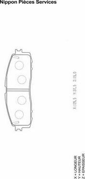 NPS T361A06 - Kit de plaquettes de frein, frein à disque cwaw.fr