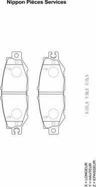 NPS T361A17 - Kit de plaquettes de frein, frein à disque cwaw.fr