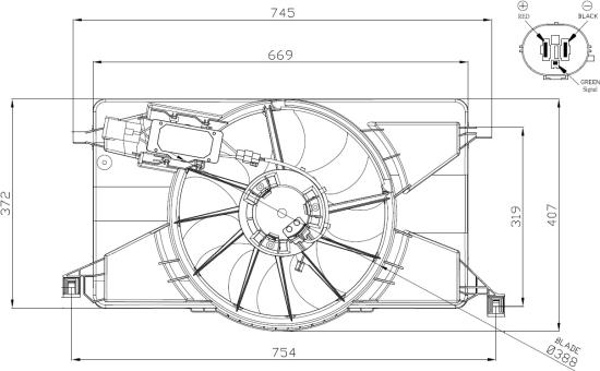 NRF 47959 - Ventilateur, refroidissement du moteur cwaw.fr