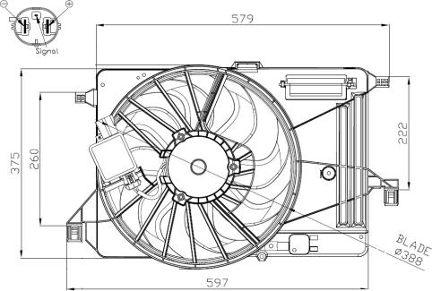 NRF 47964 - Ventilateur, refroidissement du moteur cwaw.fr