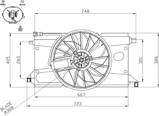 NRF 47961 - Ventilateur, refroidissement du moteur cwaw.fr