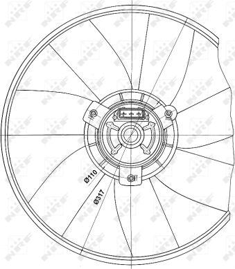 NRF 47660 - Ventilateur, refroidissement du moteur cwaw.fr