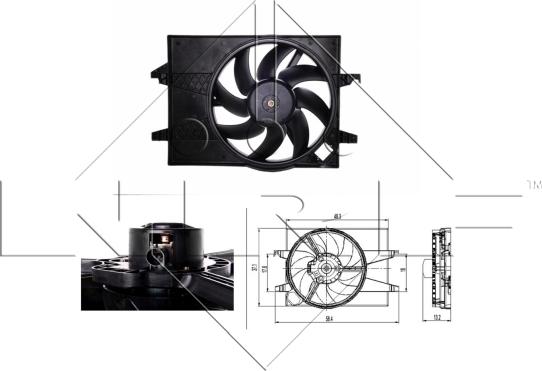 NRF 47007 - Ventilateur, refroidissement du moteur cwaw.fr