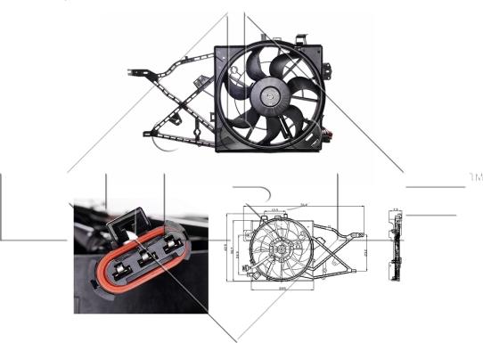 NRF 47014 - Ventilateur, refroidissement du moteur cwaw.fr