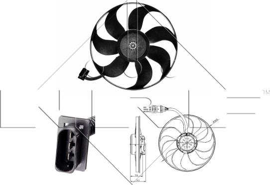 NRF 47393 - Ventilateur, refroidissement du moteur cwaw.fr